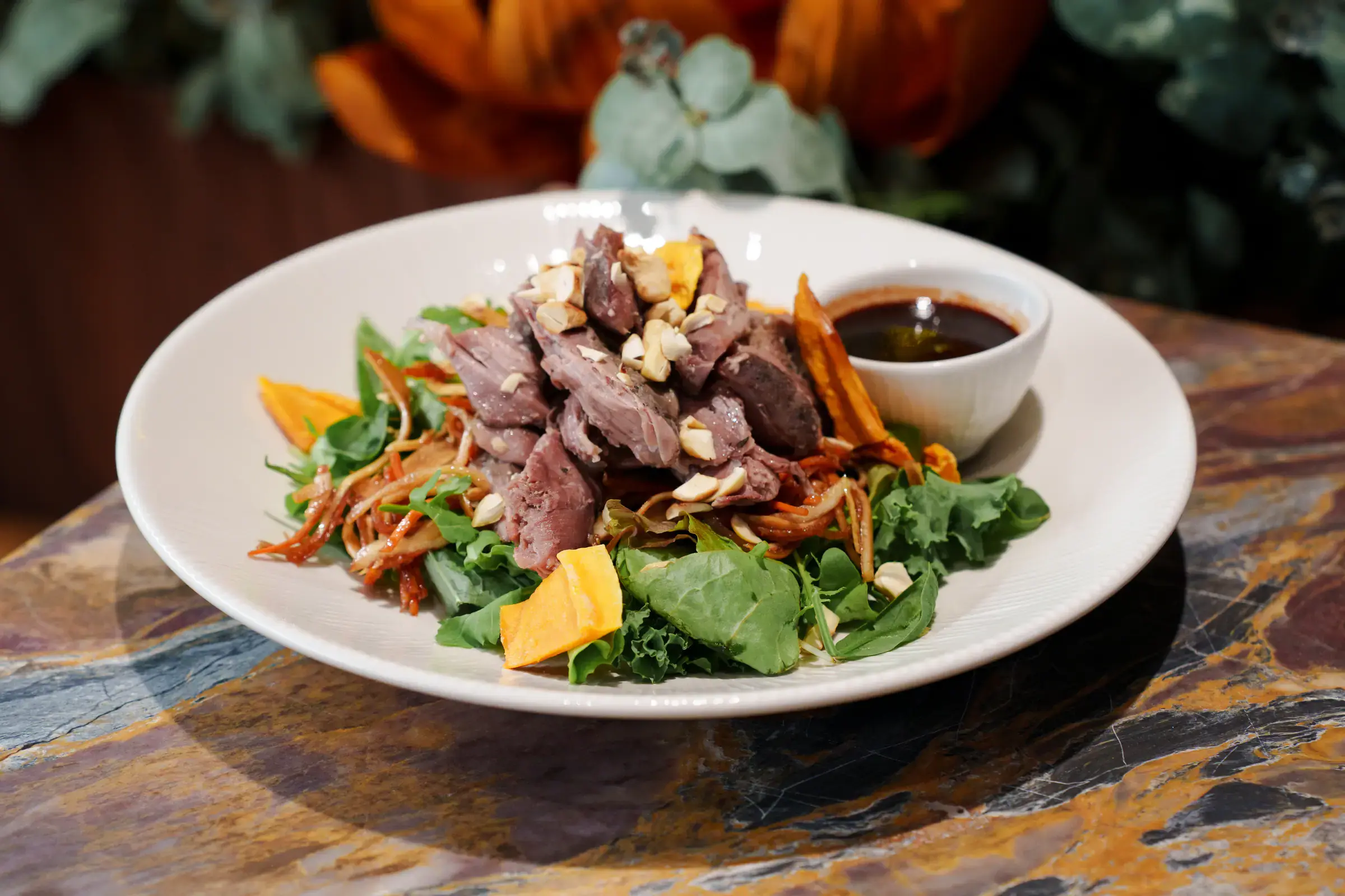 Duck salad with mango and hoisin